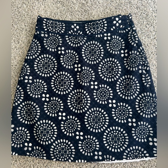 Michael Kors Navy Blue Side Zipper Mini Skirt With Lining In Size 00 - Picture 1 of 8